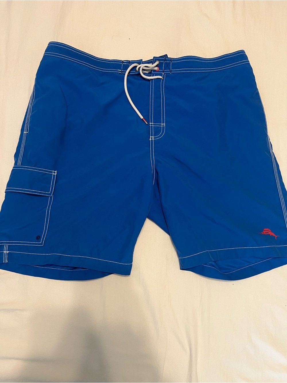 Tommy Bahama Blue Men's Swim Board Shorts with Cargo Pocket